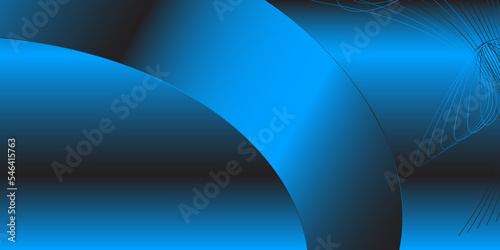 Modern blue Abstract background. Modern minimalistic vector abstract template for business background design. 3D chrom effect.