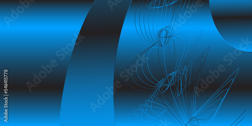 Modern blue Abstract background. Modern minimalistic vector abstract template for business background design. 3D chrom effect.
