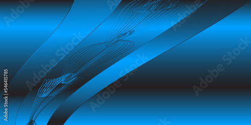 Modern blue Abstract background. Modern minimalistic vector abstract template for business background design. 3D chrom effect.