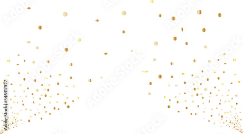 congratulatory background with gold confetti on both sides. Vector illustration