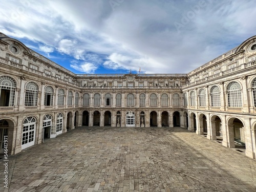 Fototapeta Exterior of the royal palace in Madrid, Spain