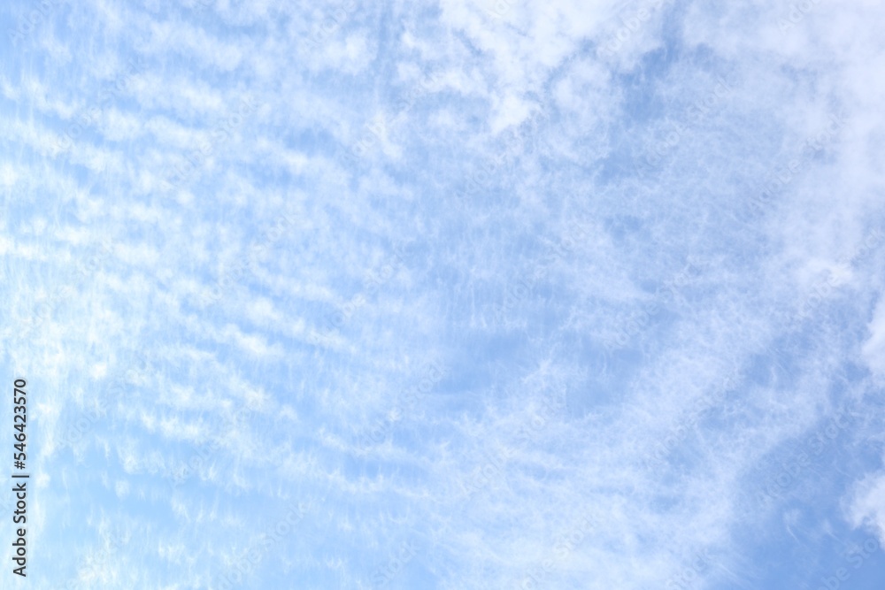 Picturesque view of blue sky with white clouds