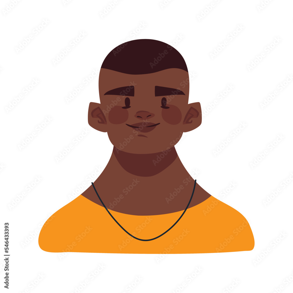 happy afro man avatar