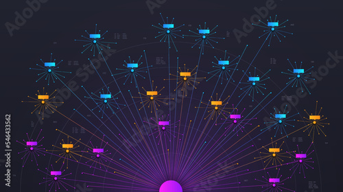 Colorful network concept