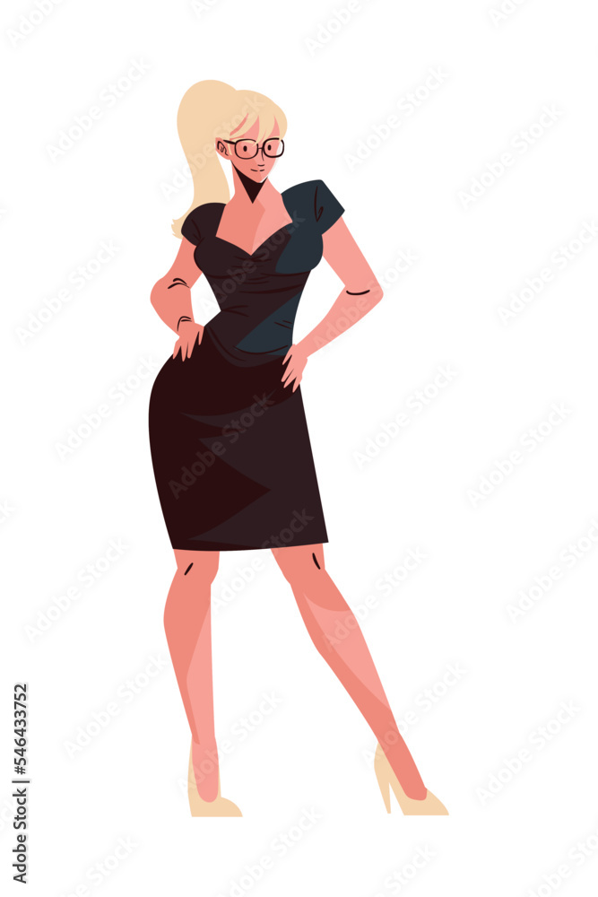 Fototapeta premium blonde woman with glasses