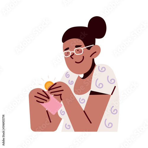 woman saving money
