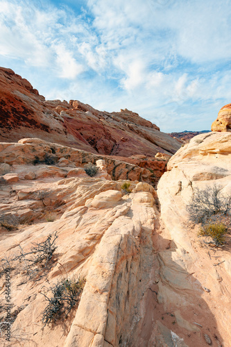 Hiking conditions in the Valley of Fire State Park, Nevada