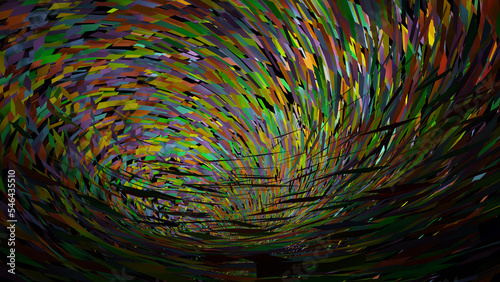Colorful tornado storm vortex (3D Rendering)