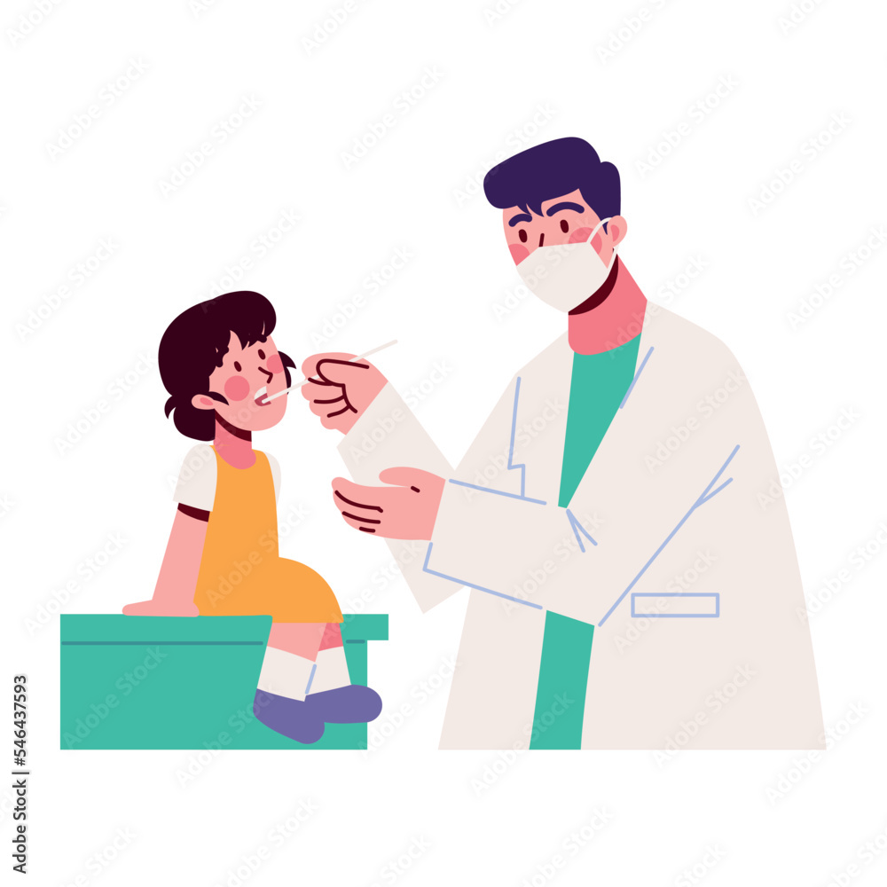 doctor with patient girl doctor with patient girl