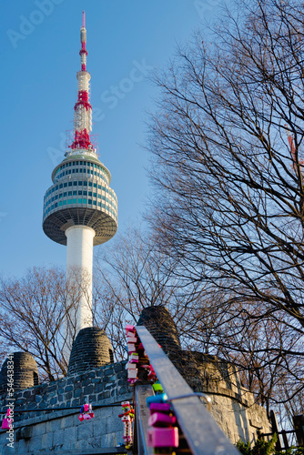 Photography Locks, beacon light and Seoul N Tower, Seoul