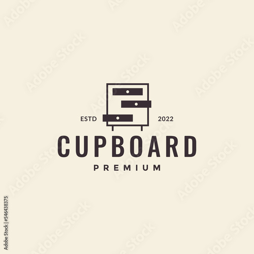 cupboard interior minimalist futuristic logo design