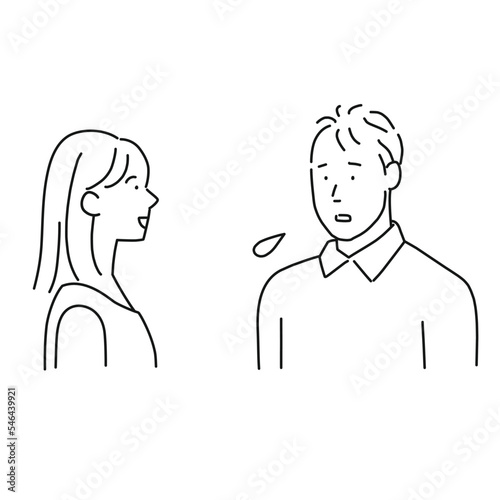 薄毛を気にして会話に集中できない男性