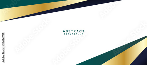 abstract green and gold geometric background vector illustration template