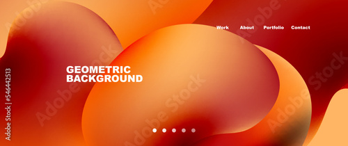 Liquid fluid shapes with flowin gradients abstract backgrounds. Vector illustration for wallpaper, banner, background, leaflet, catalog, cover, flyer