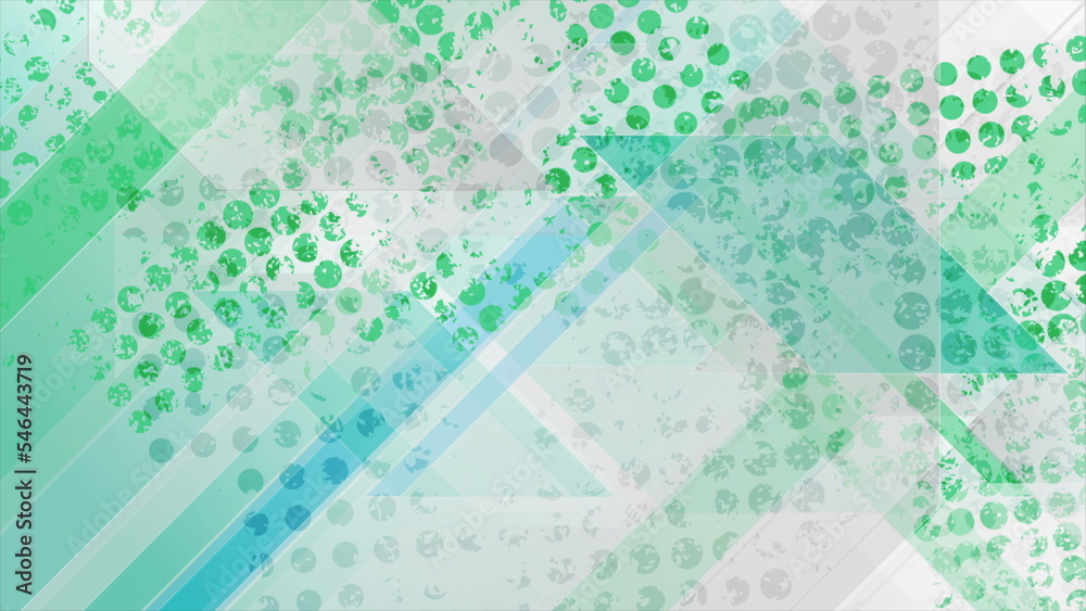 Obraz premium Grunge green grey tech geometric abstract background