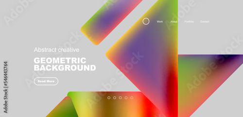 Fluid triangles minimal abstract background. Techno or business concept, pattern for wallpaper, banner, background, landing page