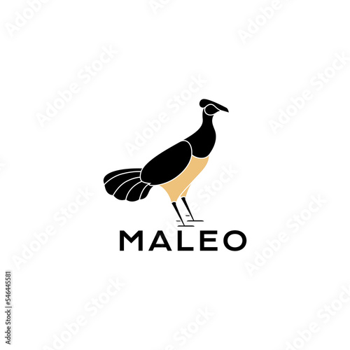 bird maleo modern logo design vector photo