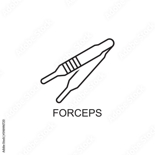forceps icon , pedestal icon vector