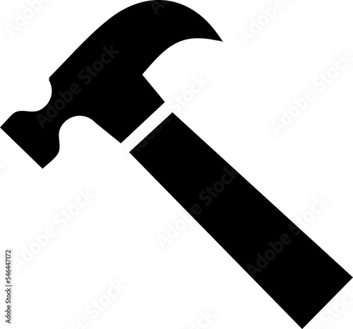 hammer icon, vector illustration, glyph style on white background..eps