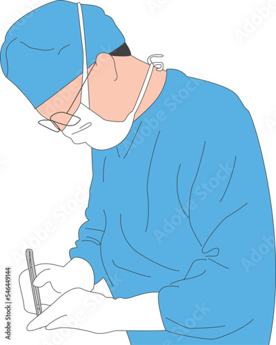 手術する医者
