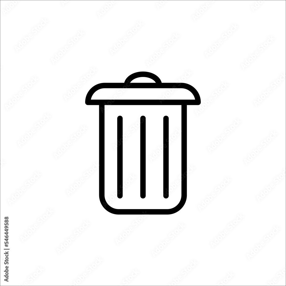 trash icon in trendy flat design on white background. EPS 10 trash icon in trendy flat design on white background. EPS 10