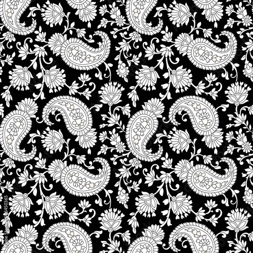 paisley  flower    Design pattern on background