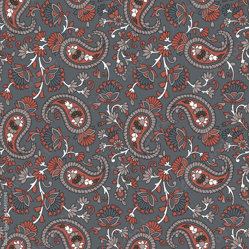 paisley  flower    Design pattern on background