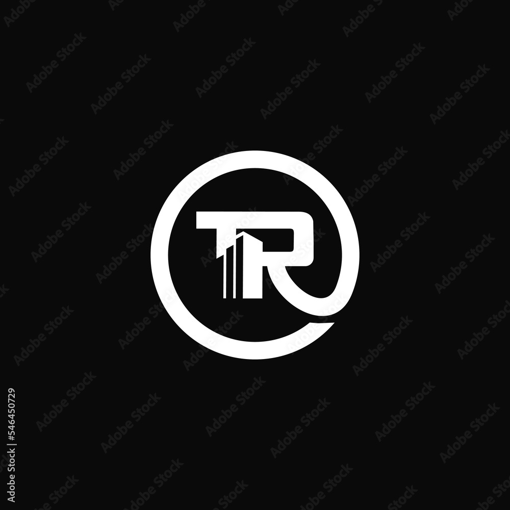 Creative Circle Line Initial Logo Design Template from Letter R to Represent Realty Creative Circle Line Initial Logo Design Template from Letter R to Represent Realty