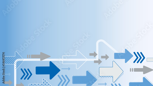 右向きの矢印の背景・青3