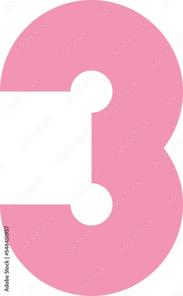 Number 3 geometric shape Number 3 geometric shape