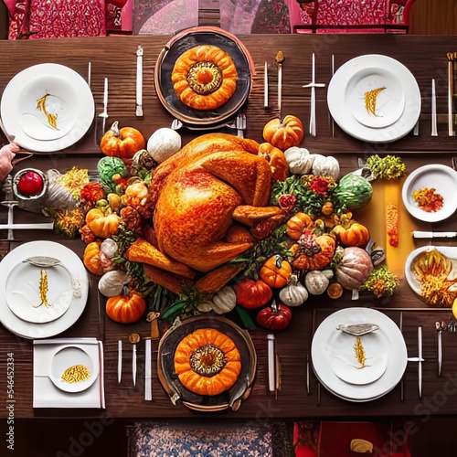 thanksgiving dinner table setting
