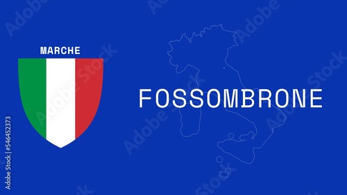 Bild auf Leinwand Fossombrone: Illustration mit dem Ortsnamen der italienischen Stadt Fossombrone