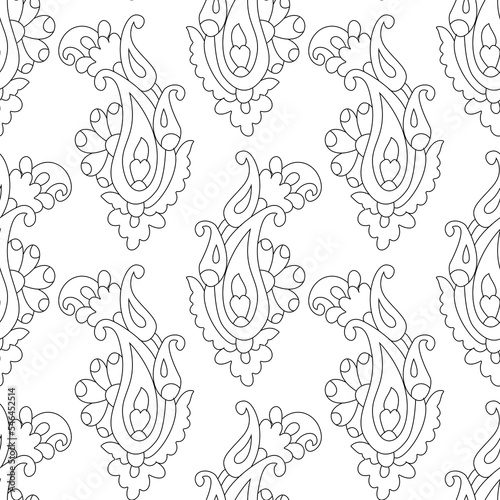 paisley  flower    Design pattern on background