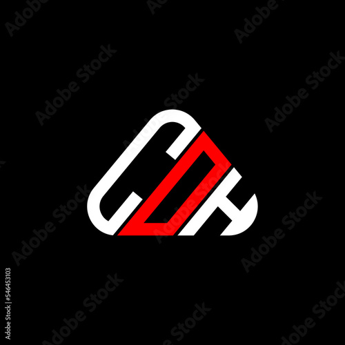 COH letter logo creative design with vector graphic, COH simple and modern logo in round triangle shape. photo