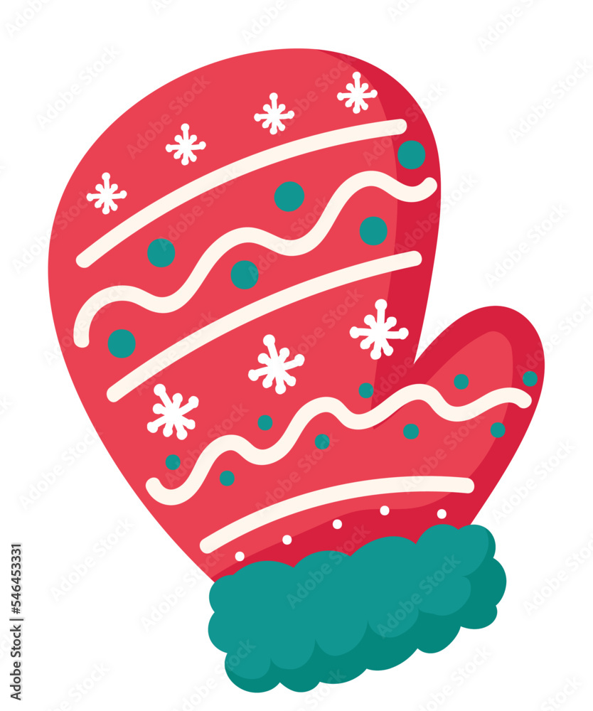 Fototapeta premium christmas mitten icon