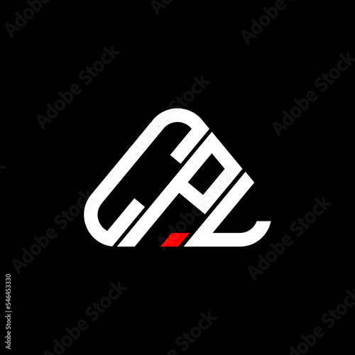 CPL letter logo creative design with vector graphic, CPL simple and modern logo in round triangle shape.