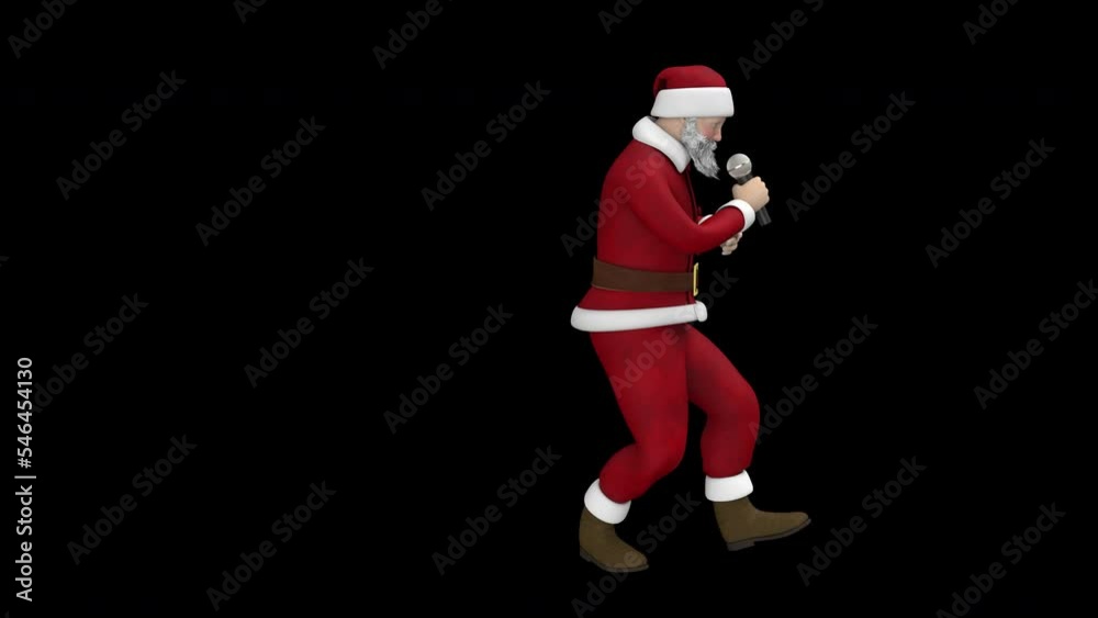 Santa Claus sings a song - 3d render looped with alpha channel. Santa Claus sings a song - 3d render looped with alpha channel.