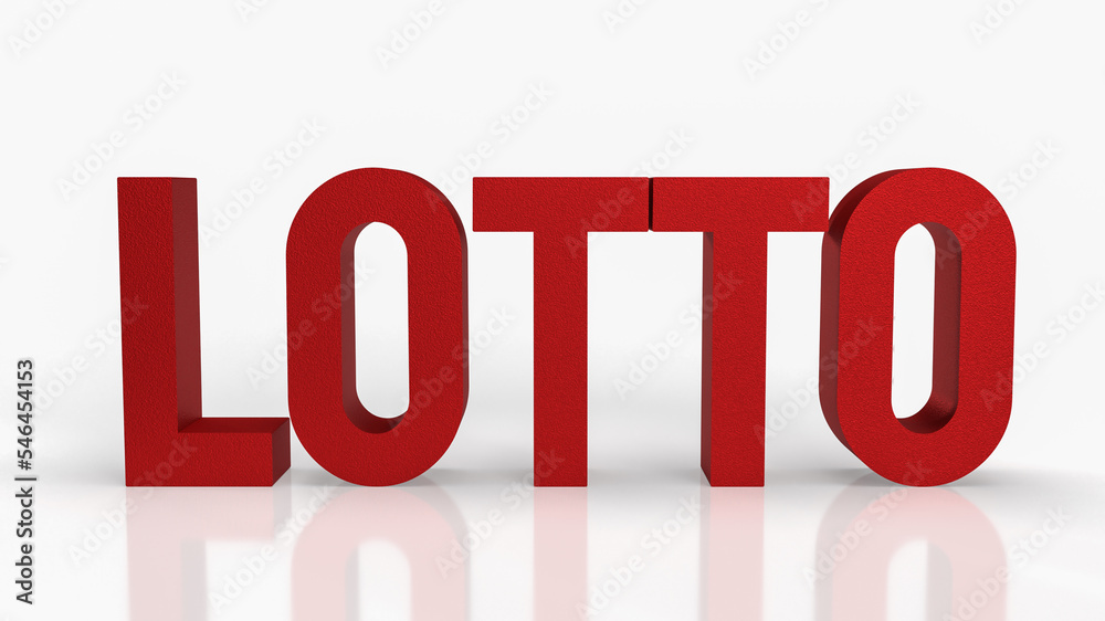 The red lotto on white background image 3d rendering The red lotto on white background image 3d rendering