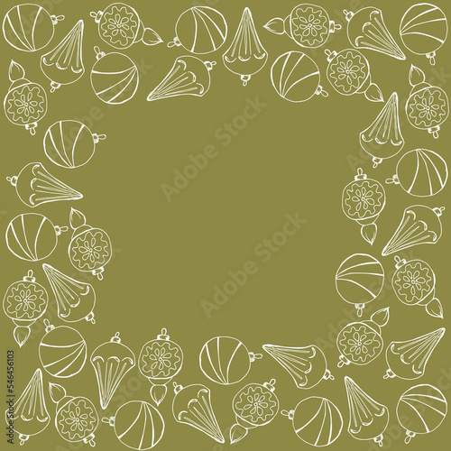 Banner for seasonal discounts, invitation or greeting card, exclusive Christmas decorations, christmas flat design vector. Holiday Party Card Design Template
