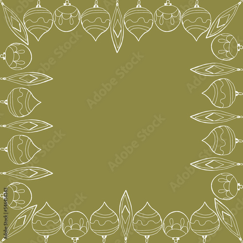 Banner for seasonal discounts, invitation or greeting card, exclusive Christmas decorations, christmas flat design vector. Holiday Party Card Design Template
