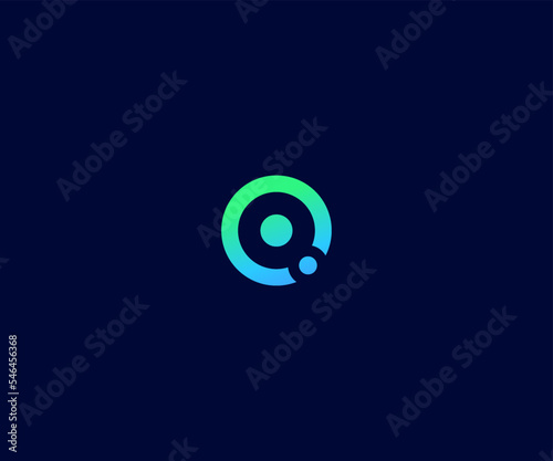 Abstract Q Letter Logo  Modern Gradient Circle Design