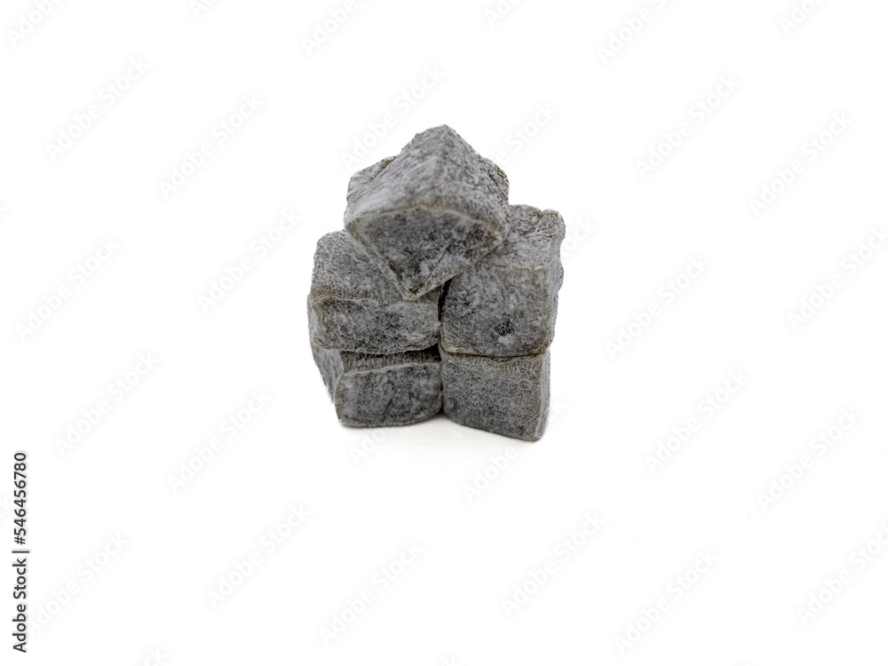 turkish delight on white background, close up turkish delight on white background, close up