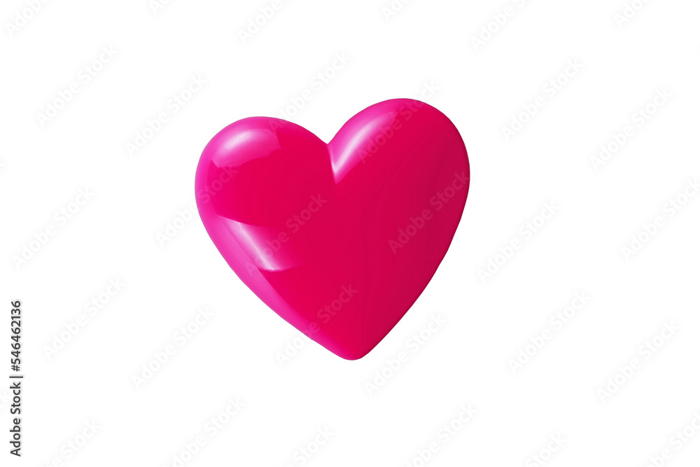 Pink Heart isolated on transparent background for love greeting card and wallpaper or valentine's day. (PNG File)
