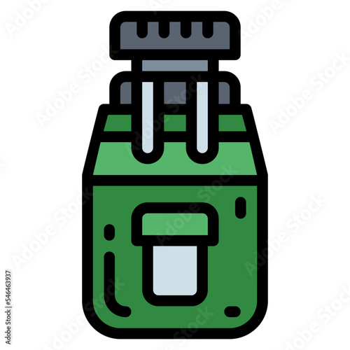 canteen filled outline icon style