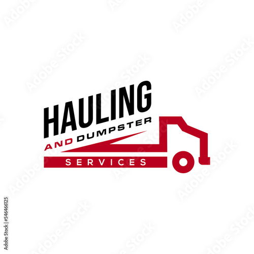 Hauling and Dumpster Logo Design Dump Truck Idea