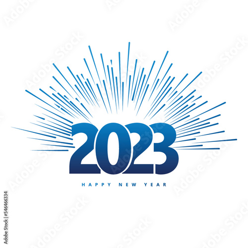 Happy new year 2023 card holiday with white background