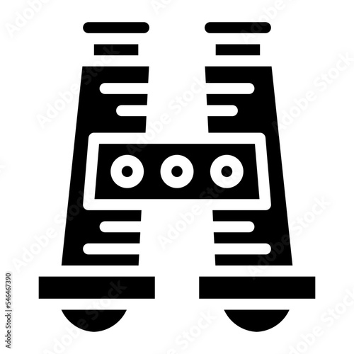 binoculars glyph icon style