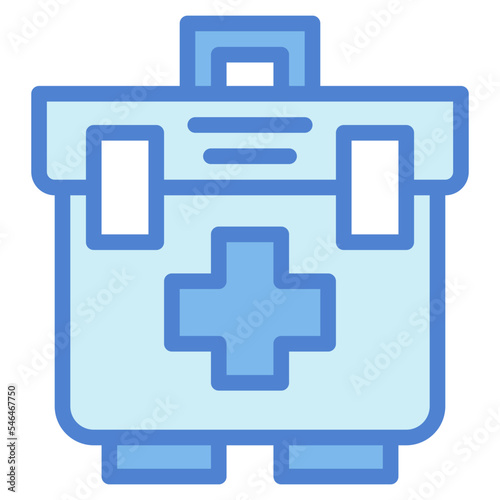 first aid kit two tone icon style