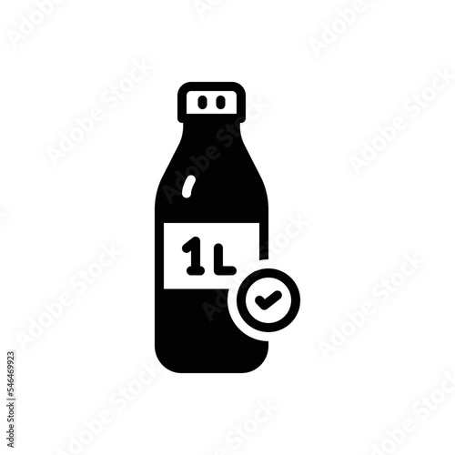 Black solid icon for literally