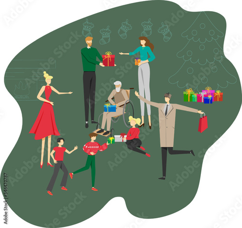 christmas gift time family holiday